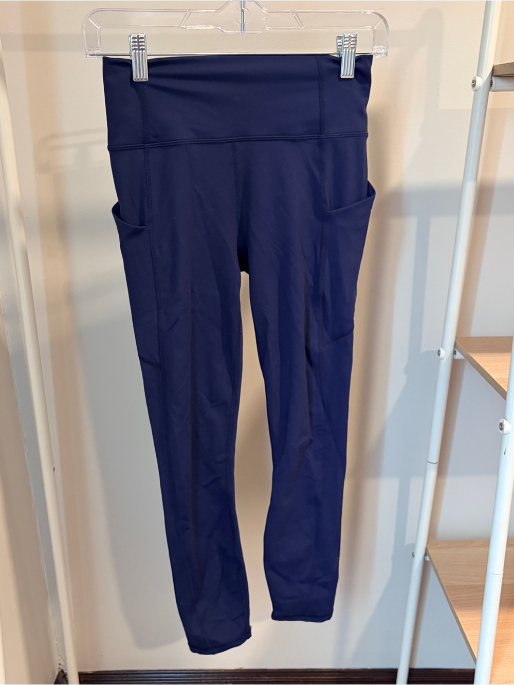Fabletics Midnight Blue High-Waist Leggings with Side Pockets